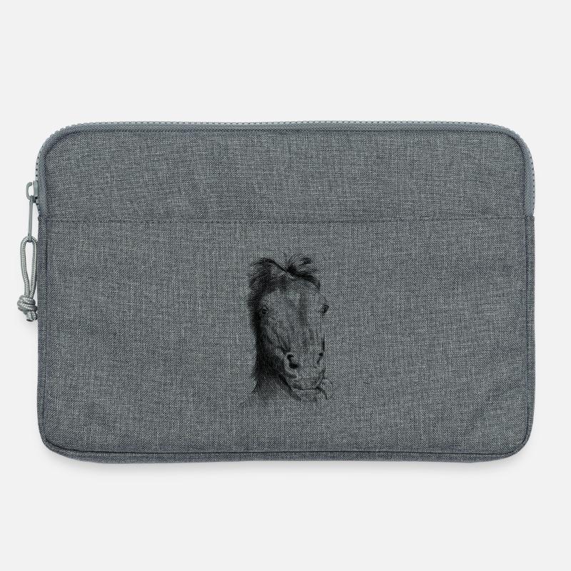 Pferd - Laptoptasche 13" - Grau meliert