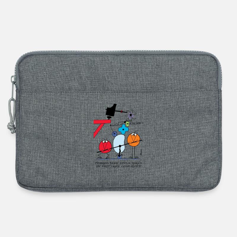 Warum es mit Shadoks einfach machen! - Laptoptasche 13" - Grau meliert