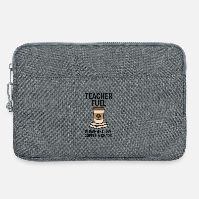 Lehrer Energie mit Kaffeefokus - Laptoptasche 13" - Grau meliert