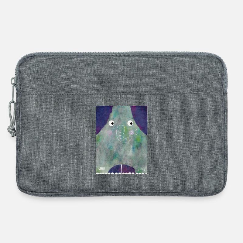 Lieber Elefant mit Charme - Laptoptasche 13" - Grau meliert