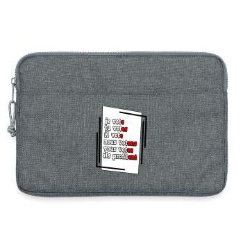 Humorous Electoral Commitment Poster - Laptop bag 13" - heather grey - Front