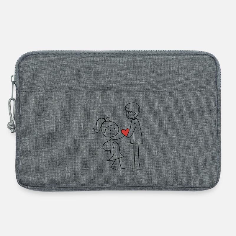 Friends exchanging affection - Laptop bag 13" - heather grey