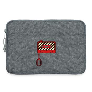 Mixtape vs. Mixer – Retro Musik Kult Design - Laptoptasche 13" - Grau meliert - Vorne
