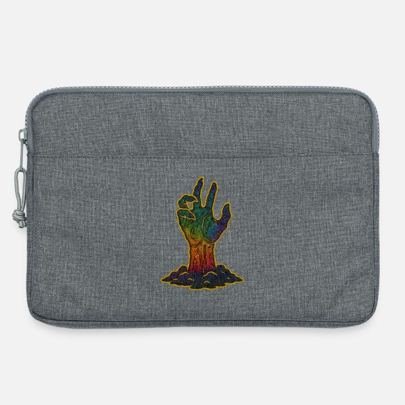 Regenbogenhand Halloween - Laptoptasche 13" - Grau meliert