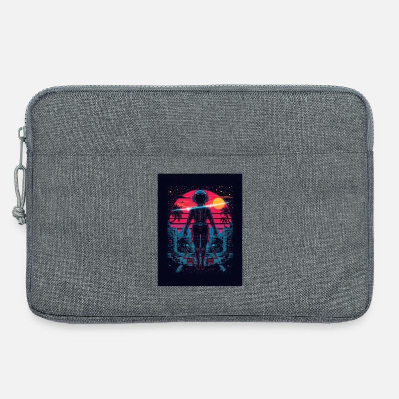 Astronaut Neon Sunset - Laptoptasche 13" - Grau meliert