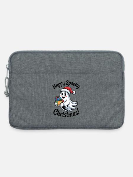 Weihnachtsgeist mit Geschenken - Laptoptasche 13" - Grau meliert