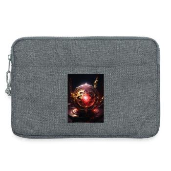 Chakra racine – Muladhara : Feu de la Terre - Sacoche pour ordinateur portable 13 pouces - gris chiné - Devant