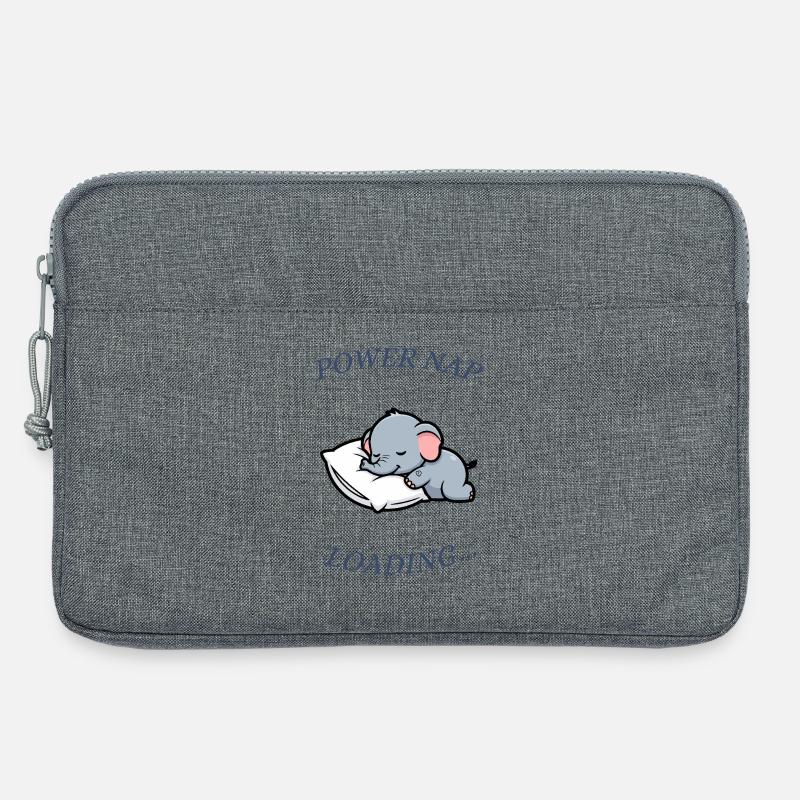 Schlafender Elefant - Laptoptasche 13" - Grau meliert