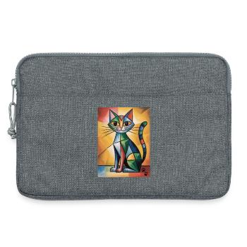 Cat Cubic - Sacoche pour ordinateur portable 13 pouces - gris chiné - Devant