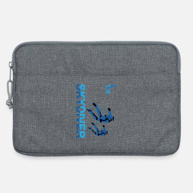 Fallschirmspringer Paragliding | Blauer Himmel Lebendige Farbe - Laptoptasche 13" - Grau meliert