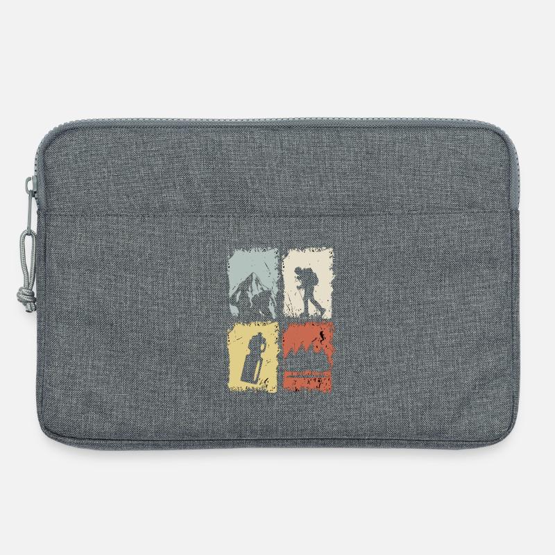 Four Panel Silhouette Grunge - Laptop bag 13" - heather grey