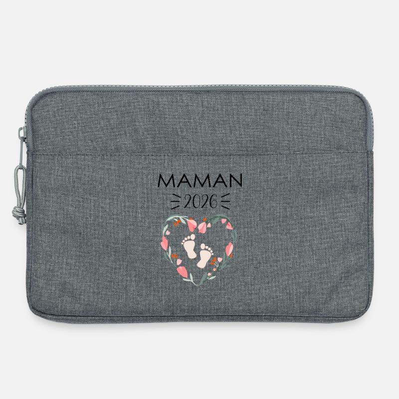 Werdende Mutter 2026 - Laptoptasche 13" - Grau meliert