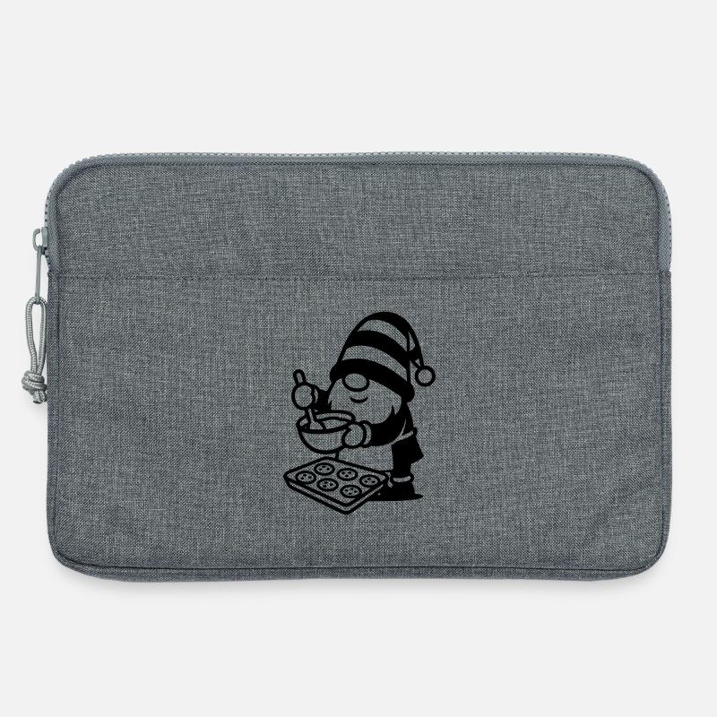 wichtel zwerg backen kekse plätzchen  - Laptoptasche 13" - Grau meliert