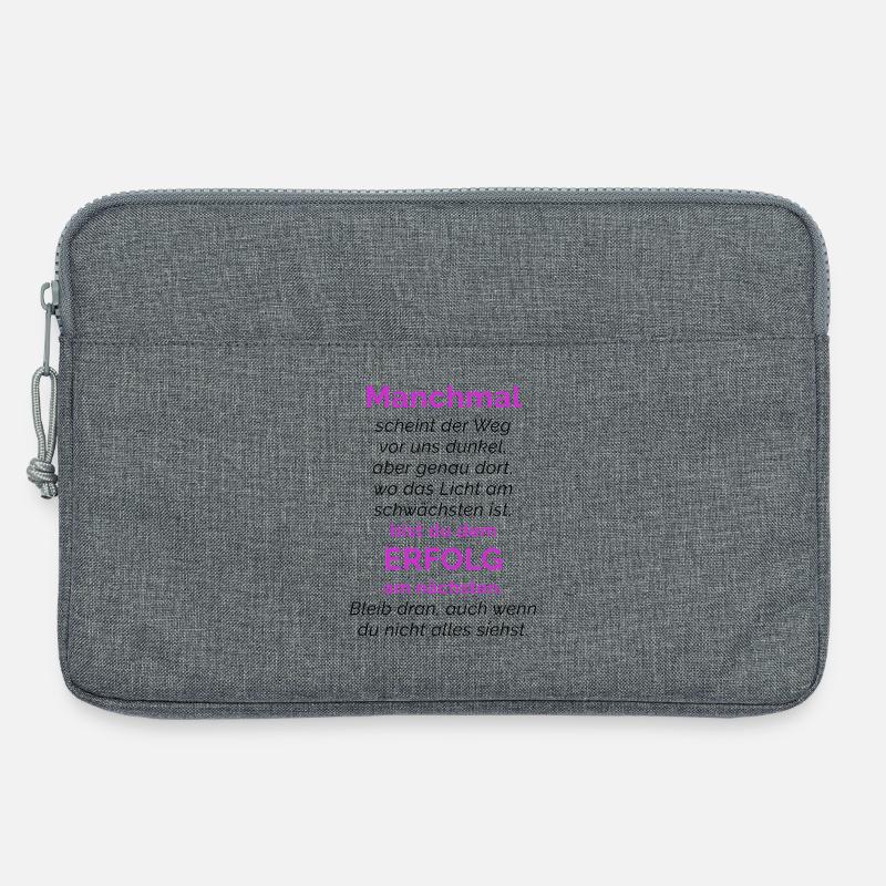 SPRUCH ☆ MOTIVATION ☆ ERFOLG - Laptoptasche 13" - Grau meliert