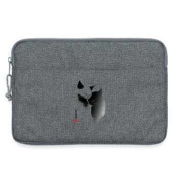 Amour des chats - Sacoche pour ordinateur portable 13 pouces - gris chiné - Devant