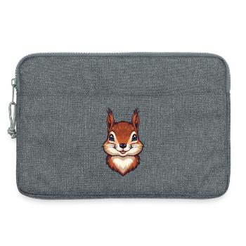 Süßer Eichhörnchen Kopf - Laptoptasche 13" - Grau meliert - Vorne