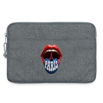 Pop Art de la Langue de Paris - Sacoche pour ordinateur portable 13 pouces - gris chiné - Devant