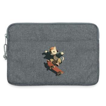 Streetwear Chat Skateboard - Sacoche pour ordinateur portable 13 pouces - gris chiné - Devant