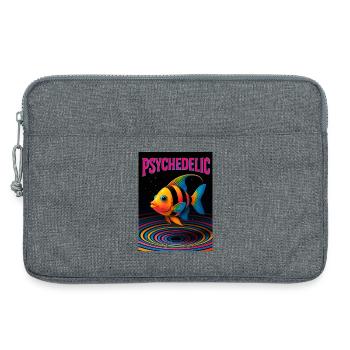 Psychedelic Fish in Spirals - Sacoche pour ordinateur portable 13 pouces - gris chiné - Devant
