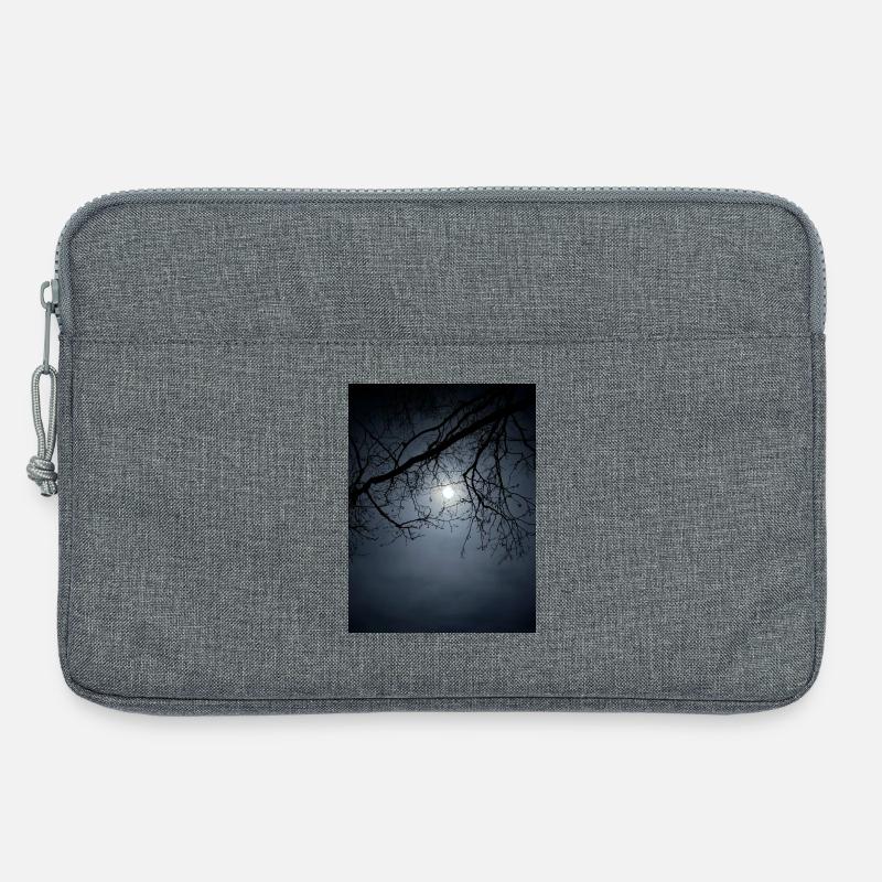 Moonlight silhouette with branches - Laptop bag 13" - heather grey