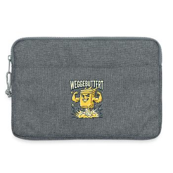 Weggebuttert - Laptoptasche 13" - Grau meliert - Vorne