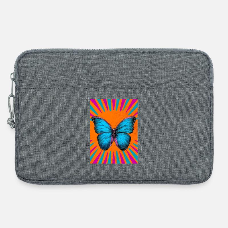 Schmetterling - Laptoptasche 13" - Grau meliert