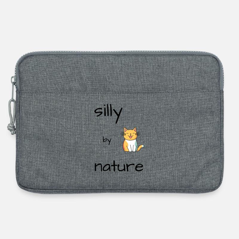Silly Cat - Laptop bag 13" - heather grey