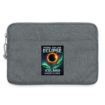 Total Solar Eclipse Iceland 2026 Reykjavik - Laptop bag 13" - heather grey - Front