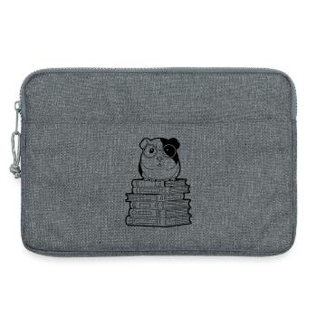 Contour des nerds des livres Cobayes - Sacoche pour ordinateur portable 13 pouces - gris chiné - Devant