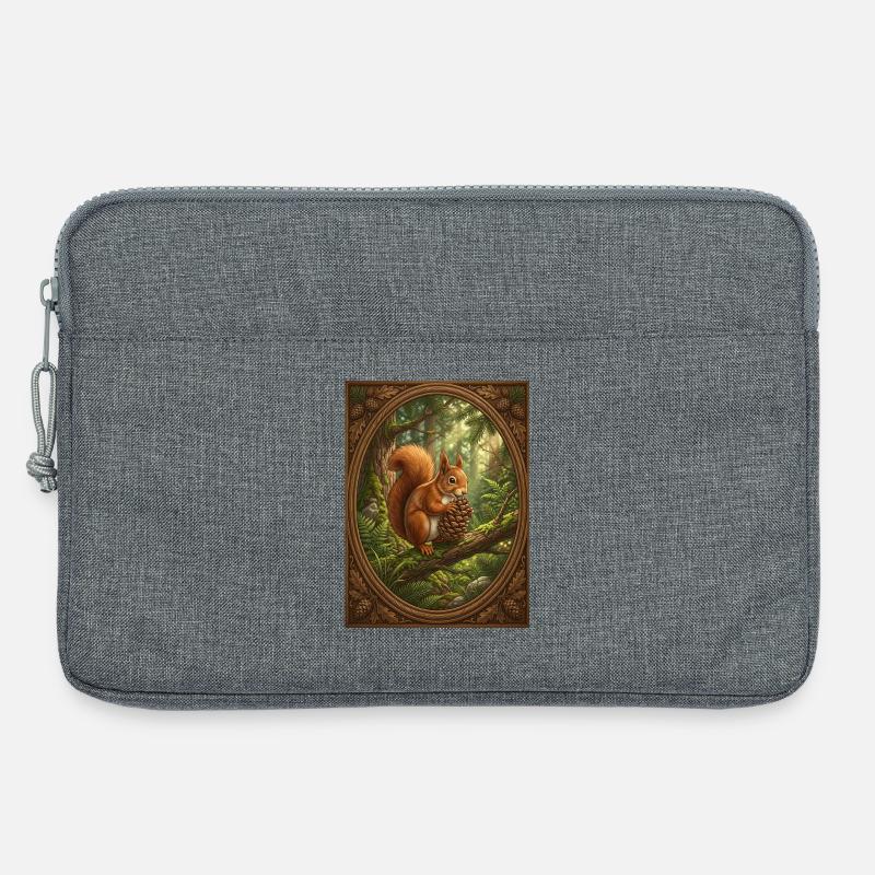 Red Squirrel Forest Adventure - Laptop bag 13" - heather grey