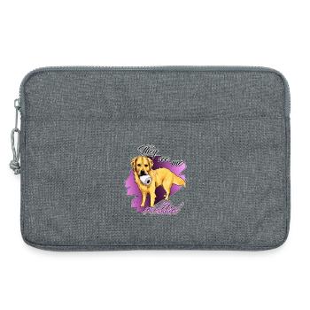 Golden Retriever Hund Meme Shirt lustig - Laptoptasche 13" - Grau meliert - Vorne