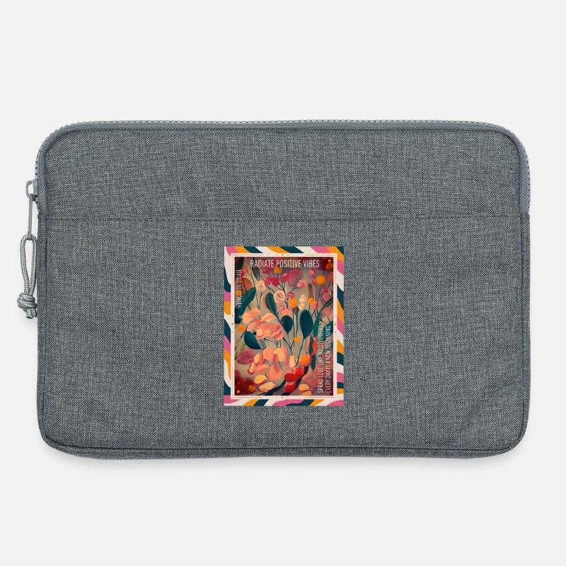 Strahlende florale Vibes - Laptoptasche 13" - Grau meliert