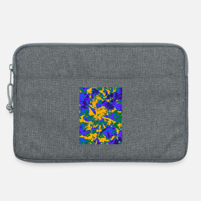Neon Psychedelic Floral Burst - Laptoptasche 13" - Grau meliert