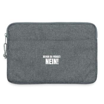 Bevor du fragst Nein Statement - Laptoptasche 13" - Grau meliert - Vorne