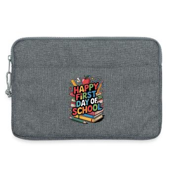 Bon premier jour d’école Livres - Sacoche pour ordinateur portable 13 pouces - gris chiné - Devant