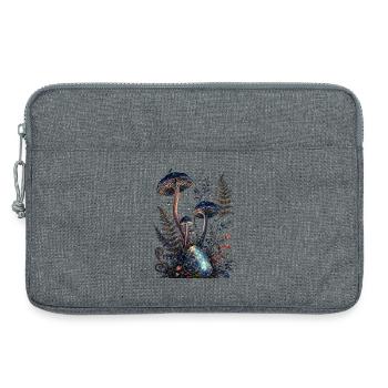 Sternpilze und leuchtender Edelstein - Laptoptasche 13" - Grau meliert - Vorne