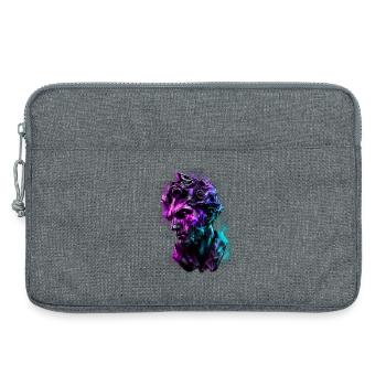 Neon Statue Antike Büste Vaporwave Cyberpunk - Laptoptasche 13" - Grau meliert - Vorne