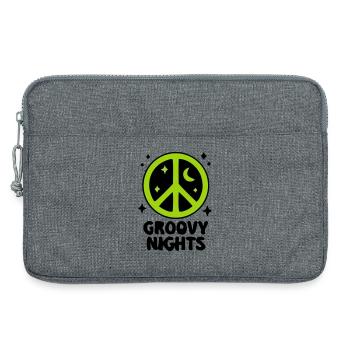 Groovy Peace Zeichen Logo - Laptoptasche 13" - Grau meliert - Vorne