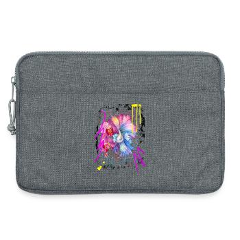 Poissons Femme – Cadeau Astrologie - Sacoche pour ordinateur portable 13 pouces - gris chiné - Devant