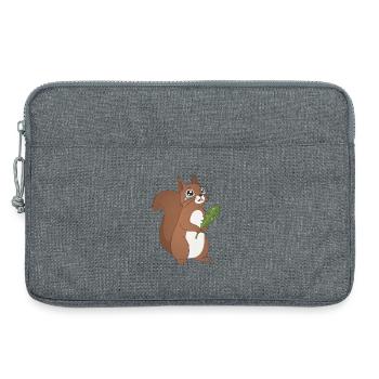 Eichhörnchen, das mit Blättern weint - Laptoptasche 13" - Grau meliert - Vorne