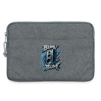 Haut-parleur graffiti à boutière basse - Sacoche pour ordinateur portable 13 pouces - gris chiné - Devant