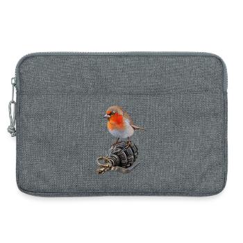 Robin de la Paix - Sacoche pour ordinateur portable 13 pouces - gris chiné - Devant