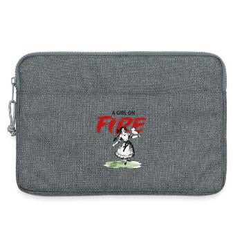 Fille en feu – Paulinchen - Sacoche pour ordinateur portable 13 pouces - gris chiné - Devant