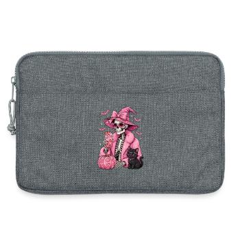 Sorcières : Squelette Glam Rose Halloween - Sacoche pour ordinateur portable 13 pouces - gris chiné - Devant