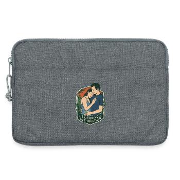 Couple on the go - Retro life together - Laptop bag 13" - heather grey - Front