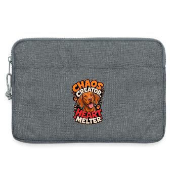 Ungarischer Pointer - Laptoptasche 13" - Grau meliert - Vorne