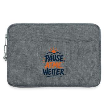 Pause. Atme. Weiter. – Achtsamkeit - Laptoptasche 13" - Grau meliert - Vorne