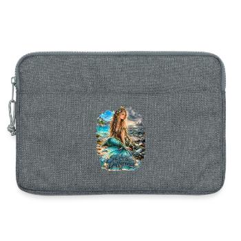 Meerjungfrau am Strand – Sea the Difference - Laptoptasche 13" - Grau meliert - Vorne