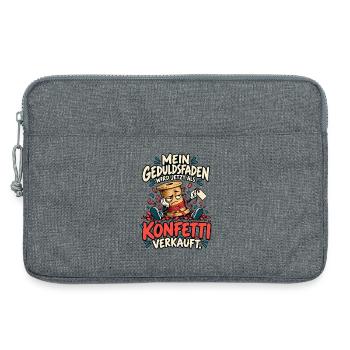 Geduldsfaden Konfetti - Laptoptasche 13" - Grau meliert - Vorne