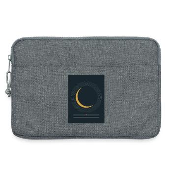 Sonnenfinsternis – goldene Korona - Laptoptasche 13" - Grau meliert - Vorne
